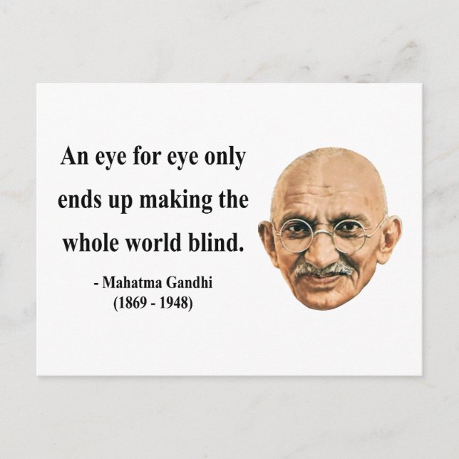 Carte Postale Citation Gandhi 3b (Devant)
