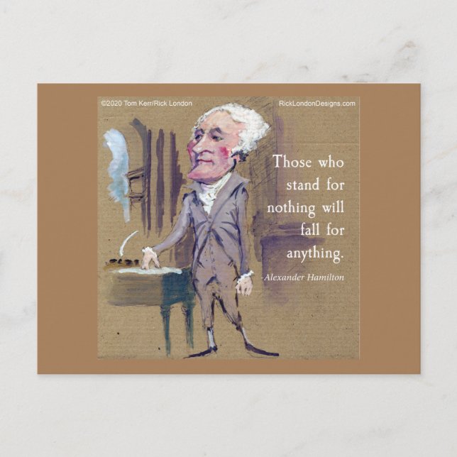 Carte postale citation graphique de Hamilton "Tomb (Devant)