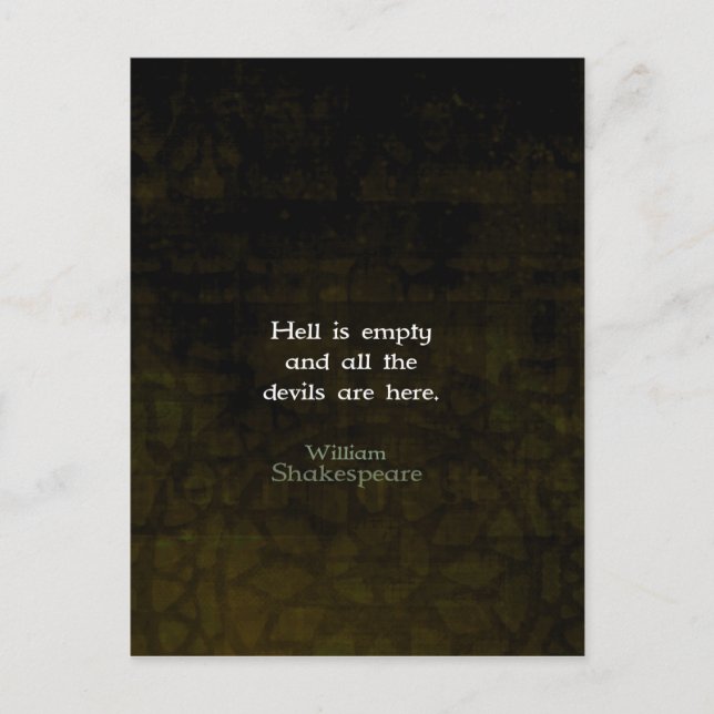 Carte Postale Citation humoristique de William Shakespeare Witty (Devant)