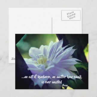 Carte Postale Citation Inspirante de Gentillesse de Fleur de Clé