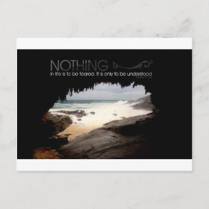 Carte Postale Citation inspirante de Marie Curie