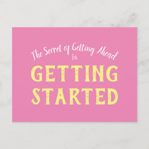 Carte Postale Citation Inspirante de Motivation pour le Succès