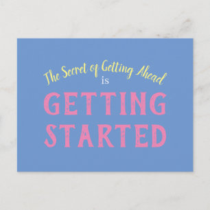 Carte Postale Citation Inspirante de Motivation pour le Succès