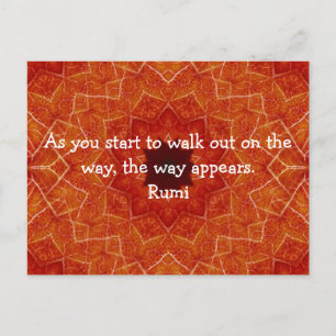 Carte Postale Citation Inspirante de Rumi sur la Foi