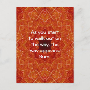 Carte Postale Citation Inspirante de Rumi sur la Foi