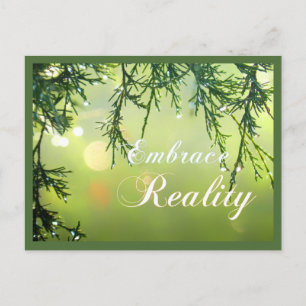 Carte Postale Citation Inspirante Embrasser la Réalité Pensée Po