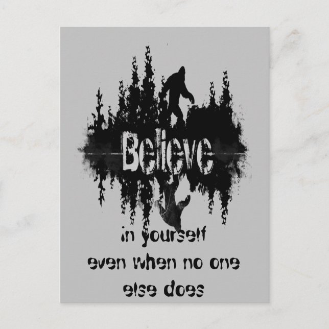 Carte Postale Citation Inspiration Légende Sasquatch, Big Foot (Devant)