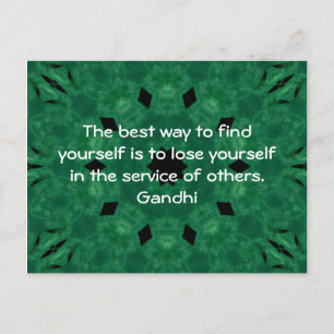 Carte Postale Citation Inspirationnelle de Gandhi sur l'auto-ass