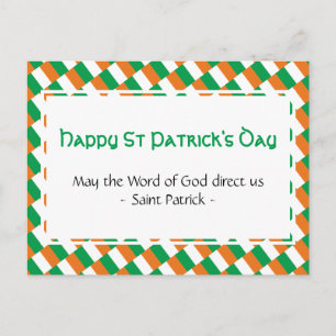 Carte Postale Citation Inspirationnelle DU JOUR DE ST PATRICK