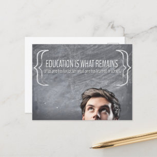 Carte Postale Citation Inspirationnelle "Éducation"