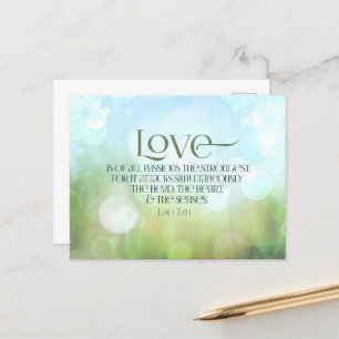 Carte Postale Citation Inspirationnelle Lao Tseu "Amour"