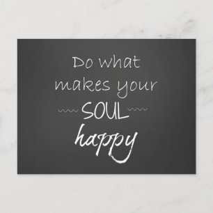 Carte Postale Citation Inspirationnelle : Soul Happy