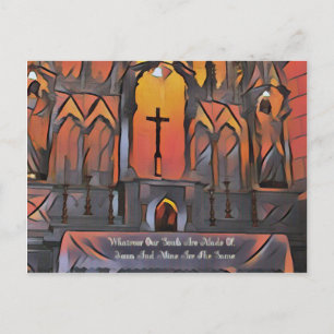 Carte Postale Citation inspirée de la croix du sanctuaire artist