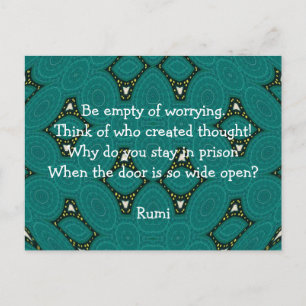 Carte Postale Citation inspirée de Rumi avec la conception