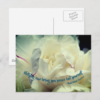 Carte Postale Citation inspirée White Peony Peace 