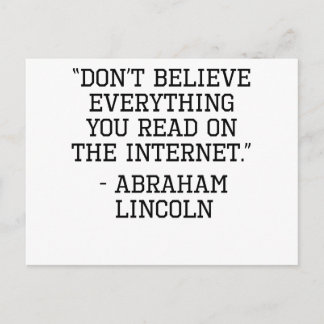 Carte Postale Citation Internet Abraham Lincoln