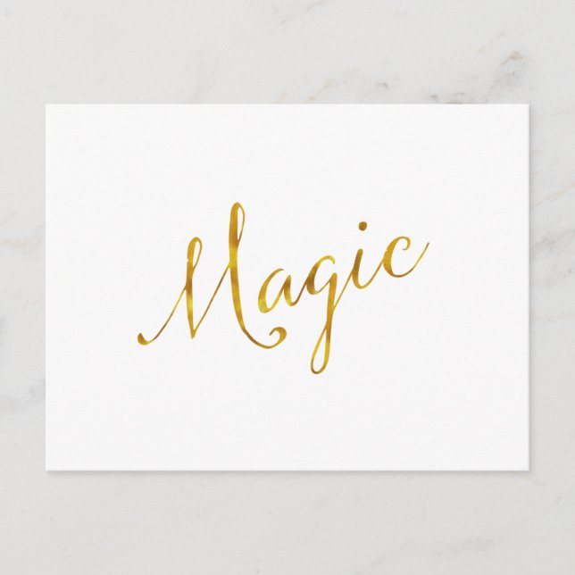 Carte Postale Citation Magique Citations Faux Gold Citations Hum (Devant)