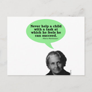 Carte Postale Citation Maria Montessori