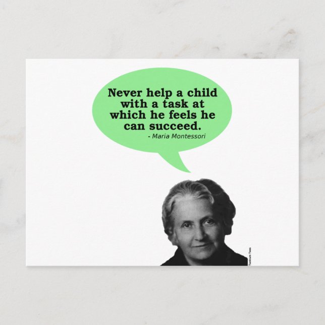 Carte Postale Citation Maria Montessori (Devant)