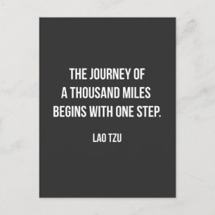 Carte Postale Citation motivante de Lao Tzu.