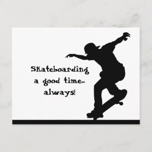 Carte Postale Citation Motivational Skateboard Bon Temps Toujour
