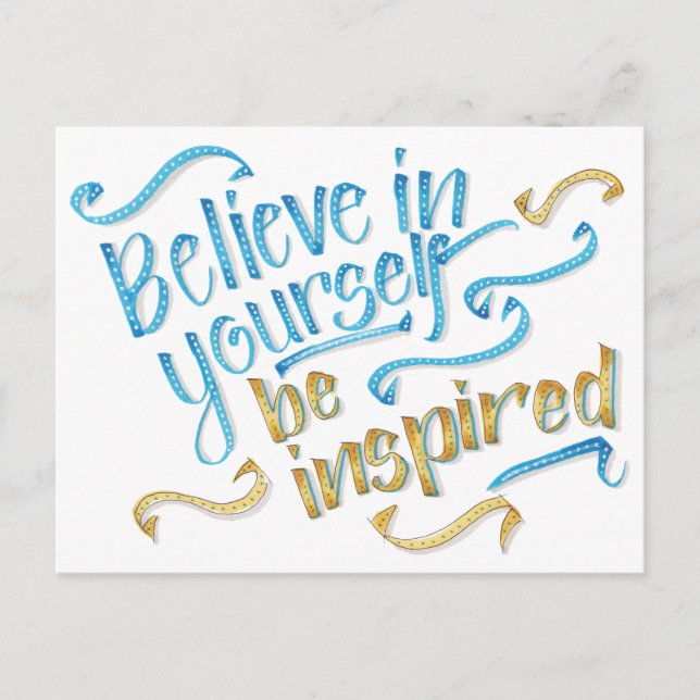 Carte Postale Citation motivationnelle - Croyez en vous (Devant)