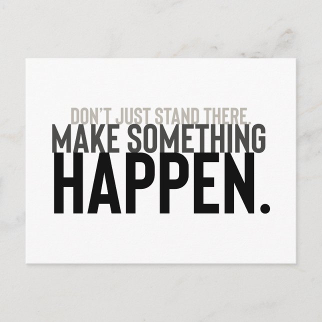 Carte Postale citation motivationnelle minimale ne supportez pas (Devant)