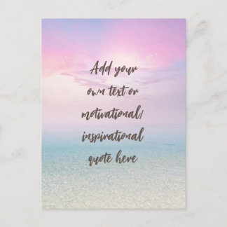 Carte Postale Citation Motivationnelle Pastel Dream Beach sur me