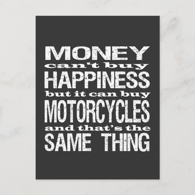 Carte Postale Citation Motorcycle Happiness (Devant)