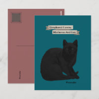 Citation mystérieuse de chat noir Personnelle rose