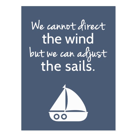 Carte Postale Citation Nautique De Bateau A Voile De Mentalite Zazzle Fr