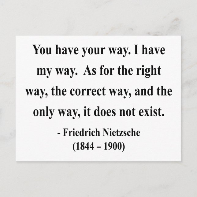 Carte Postale Citation Nietzsche 1a (Devant)