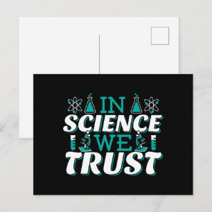 Carte Postale Citation 'Nous croyons en la Science' - Enseignant