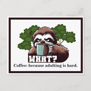 Carte Postale Citation personnalisée Café : parce que l'adultère