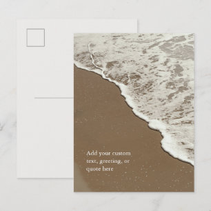 Carte Postale Citation personnalisée / Sable de plage personnali