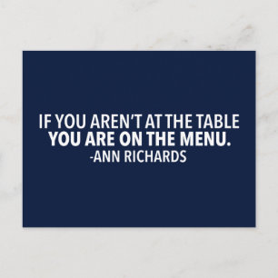Carte Postale Citation politique motivationnelle de Ann Richards