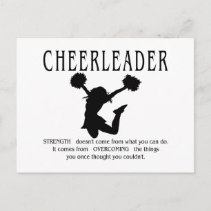 Carte Postale Citation pom-pom girl inspirante