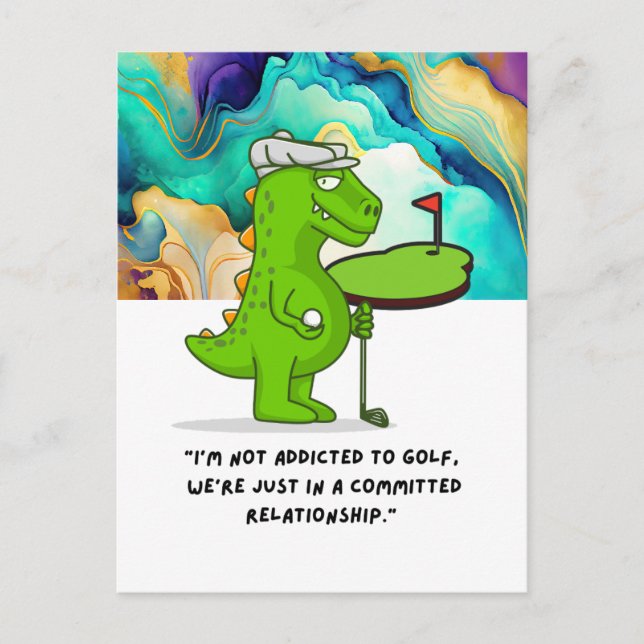 Carte Postale Citation pour golfeur (Devant)