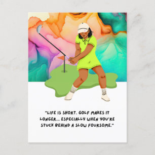 Carte Postale Citation pour golfeur