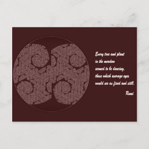 Carte postale Citation Rumi. Conception de l'arbre