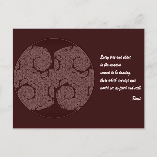 Carte Postale Citation Rumi Conception De L Arbre Zazzle Fr