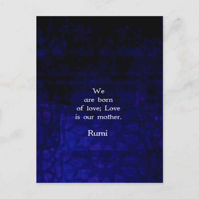 Carte Postale Citation Rumi Inspirational Love Sur Les Sentiment (Devant)