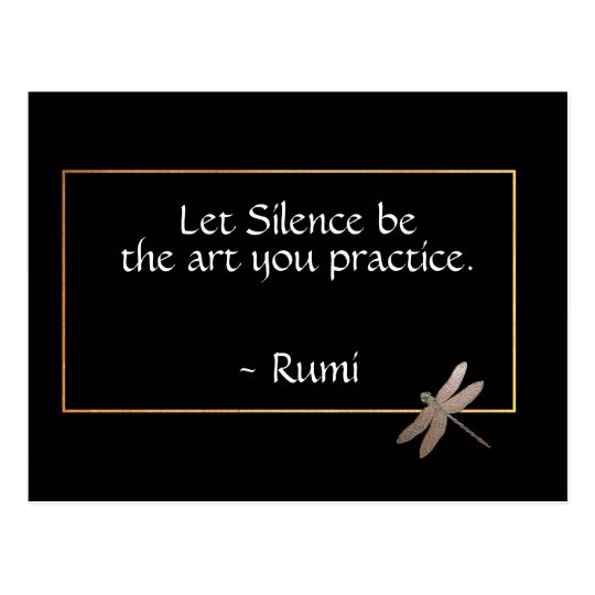 Carte Postale Citation Silencieuse De Rumi Zazzle Fr