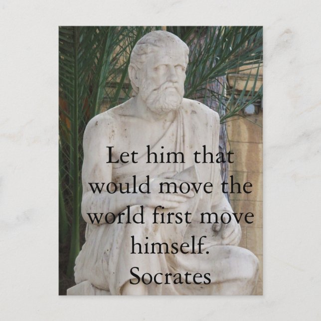 Carte Postale Citation Socrates Inspirationnelle (Devant)