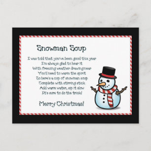 Carte Postale Citation Soupe Snowman