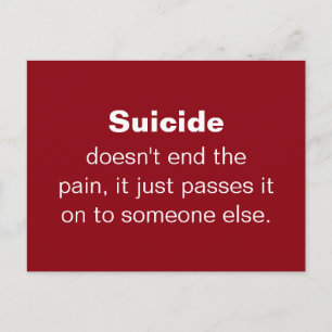 Carte Postale Citation sur la prévention du suicide