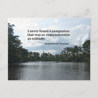 Carte Postale Citation sur la solitude sur la scène River.