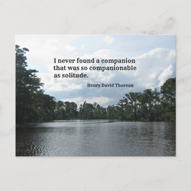 Carte Postale Citation sur la solitude sur la scène River. (Devant)