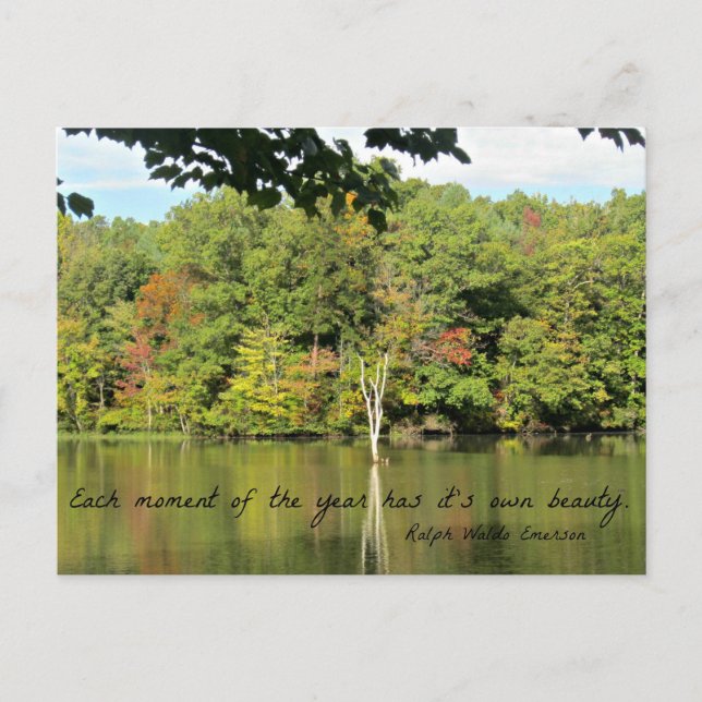 Carte Postale Citation sur les saisons par R.W. Emerson (Devant)