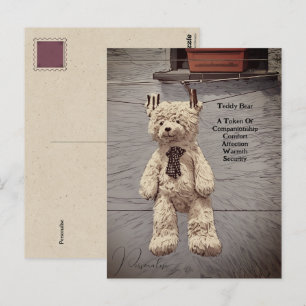 Carte Postale Citation Symbolique Ourson Vintage Mignon